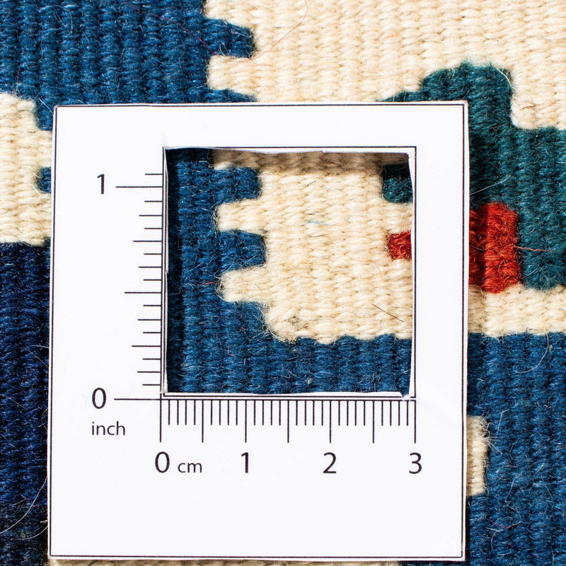 Kelim Carpet - orientalisk matta kvadrat  - 103 x 103 cm - blå