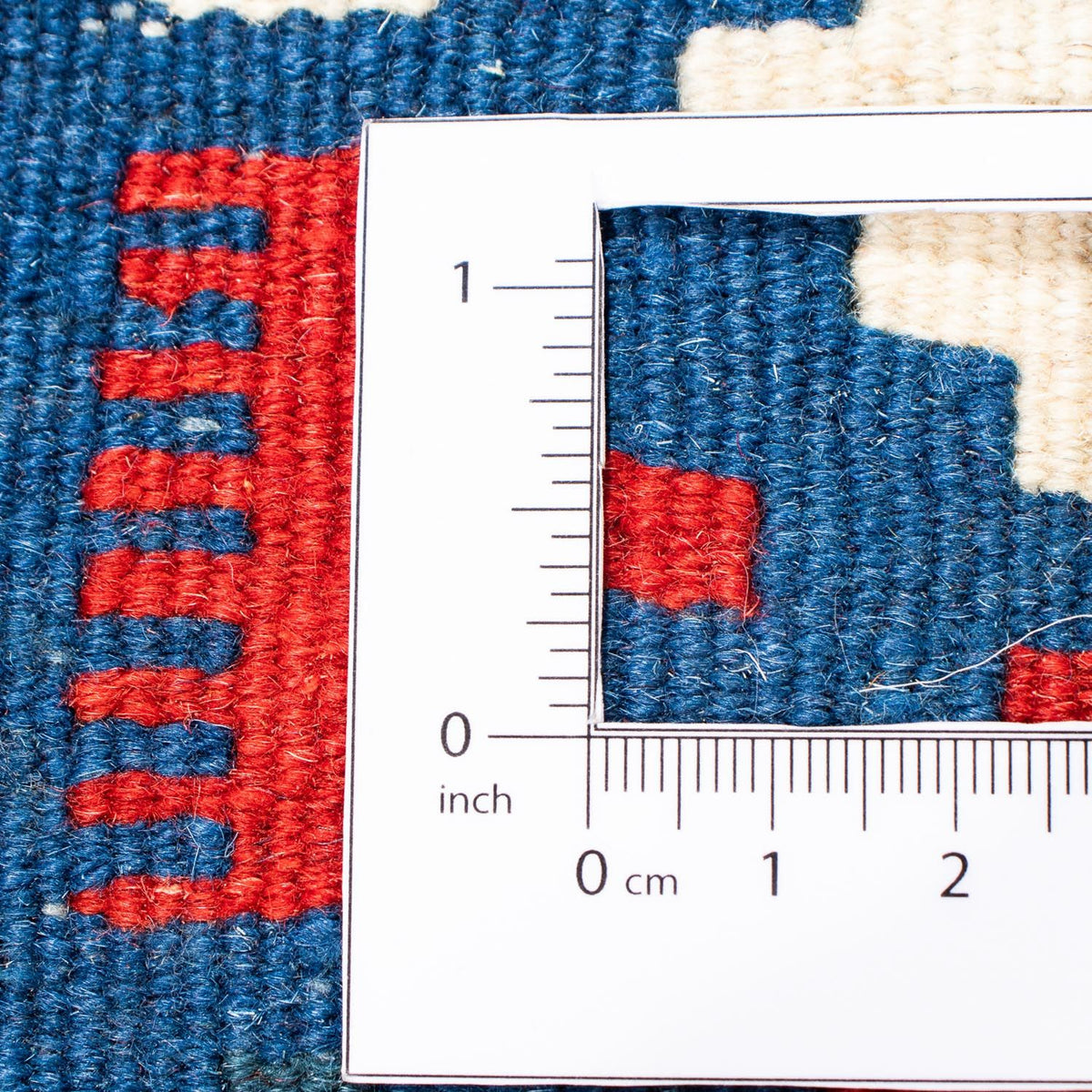 Kelim Carpet - orientalisk matta kvadrat  - 104 x 103 cm - mörkblå