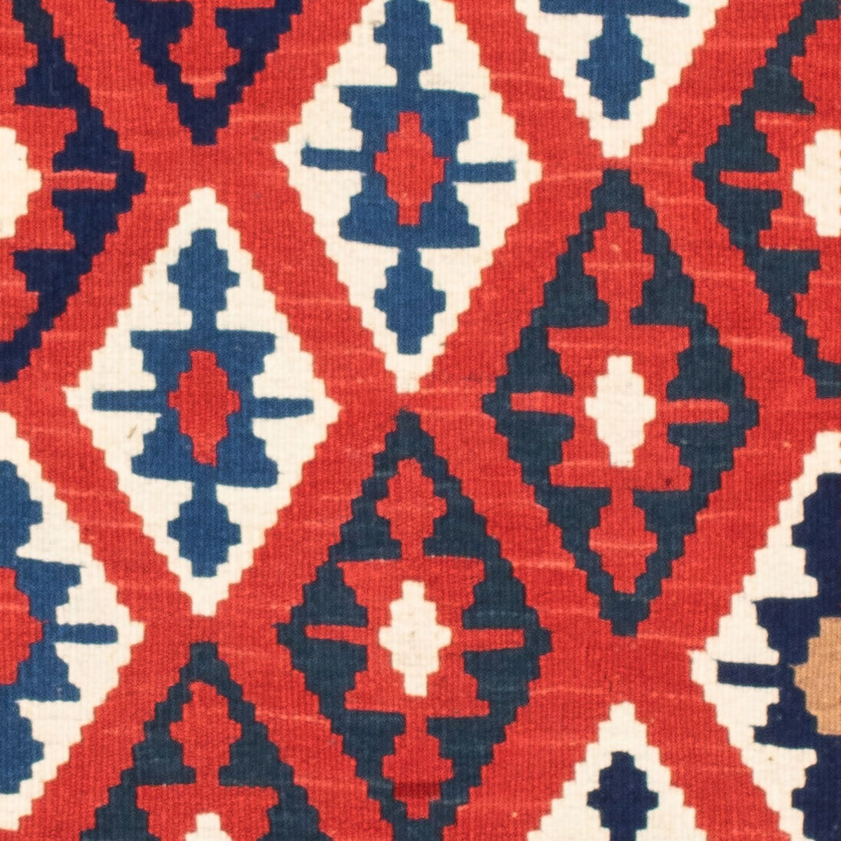 Kelim Carpet - orientalisk matta kvadrat  - 102 x 100 cm - blå