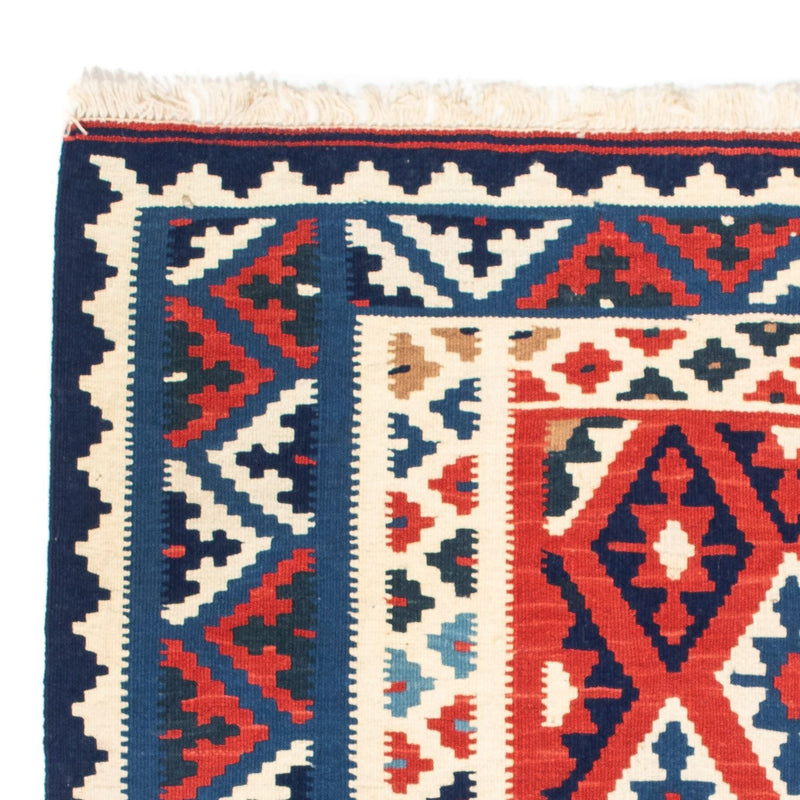 Kelim Carpet - orientalisk matta kvadrat  - 102 x 100 cm - blå