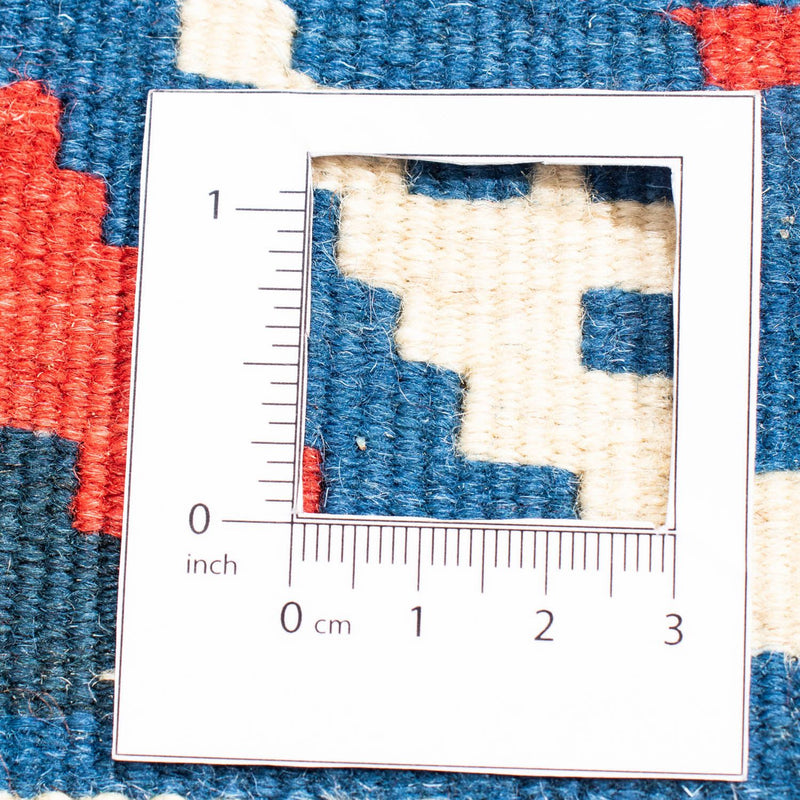 Kelim Carpet - orientalisk matta kvadrat  - 102 x 100 cm - blå