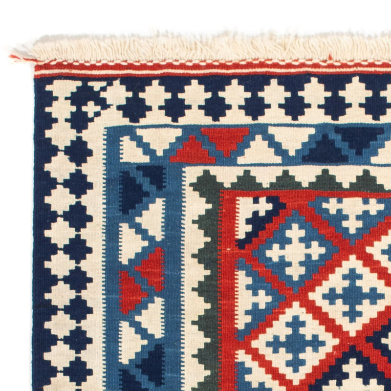 Kelim Carpet - orientalisk matta kvadrat  - 100 x 100 cm - blå