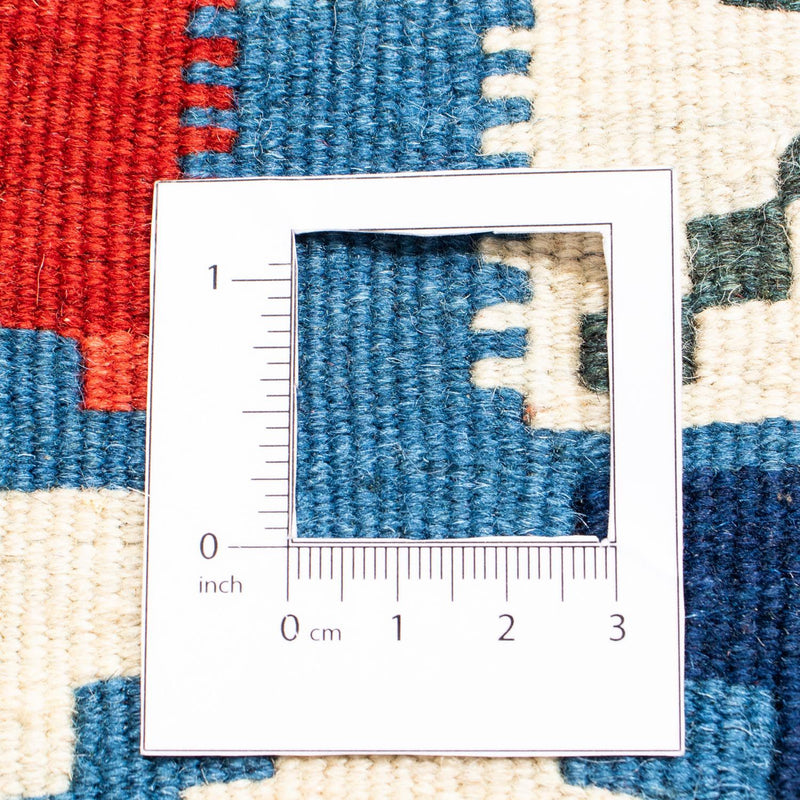 Kelim Carpet - orientalisk matta kvadrat  - 100 x 100 cm - blå