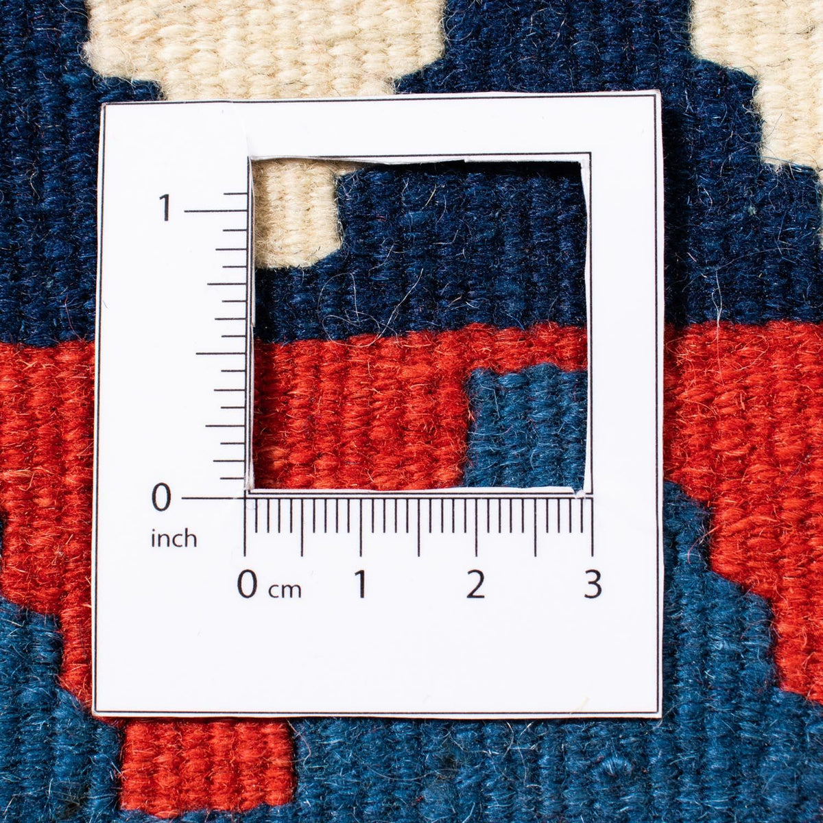 Kelim Carpet - orientalisk matta kvadrat  - 100 x 100 cm - röd