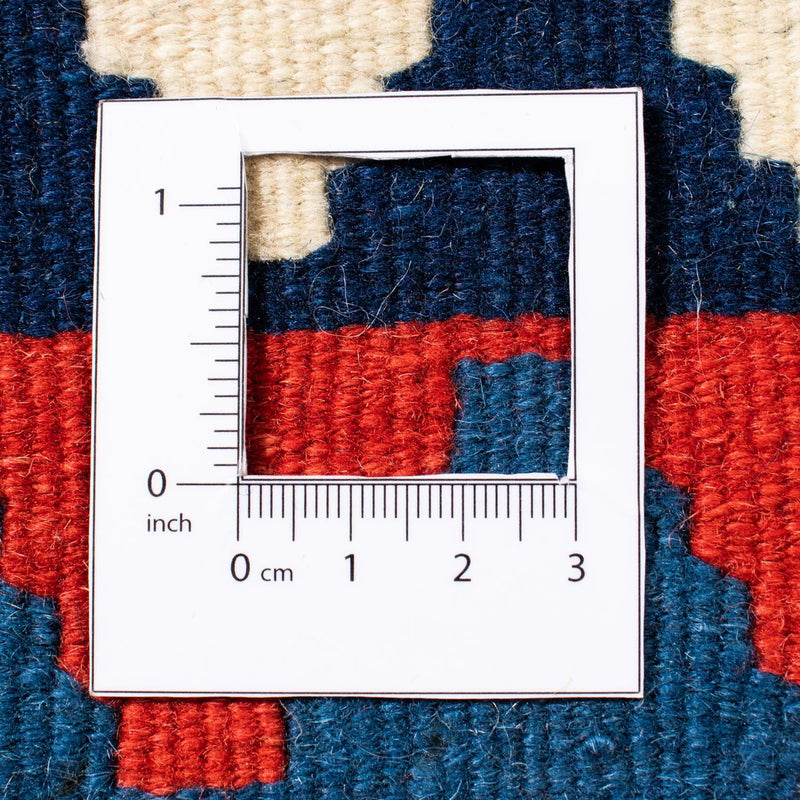 Kelim Carpet - orientalisk matta kvadrat  - 100 x 100 cm - röd