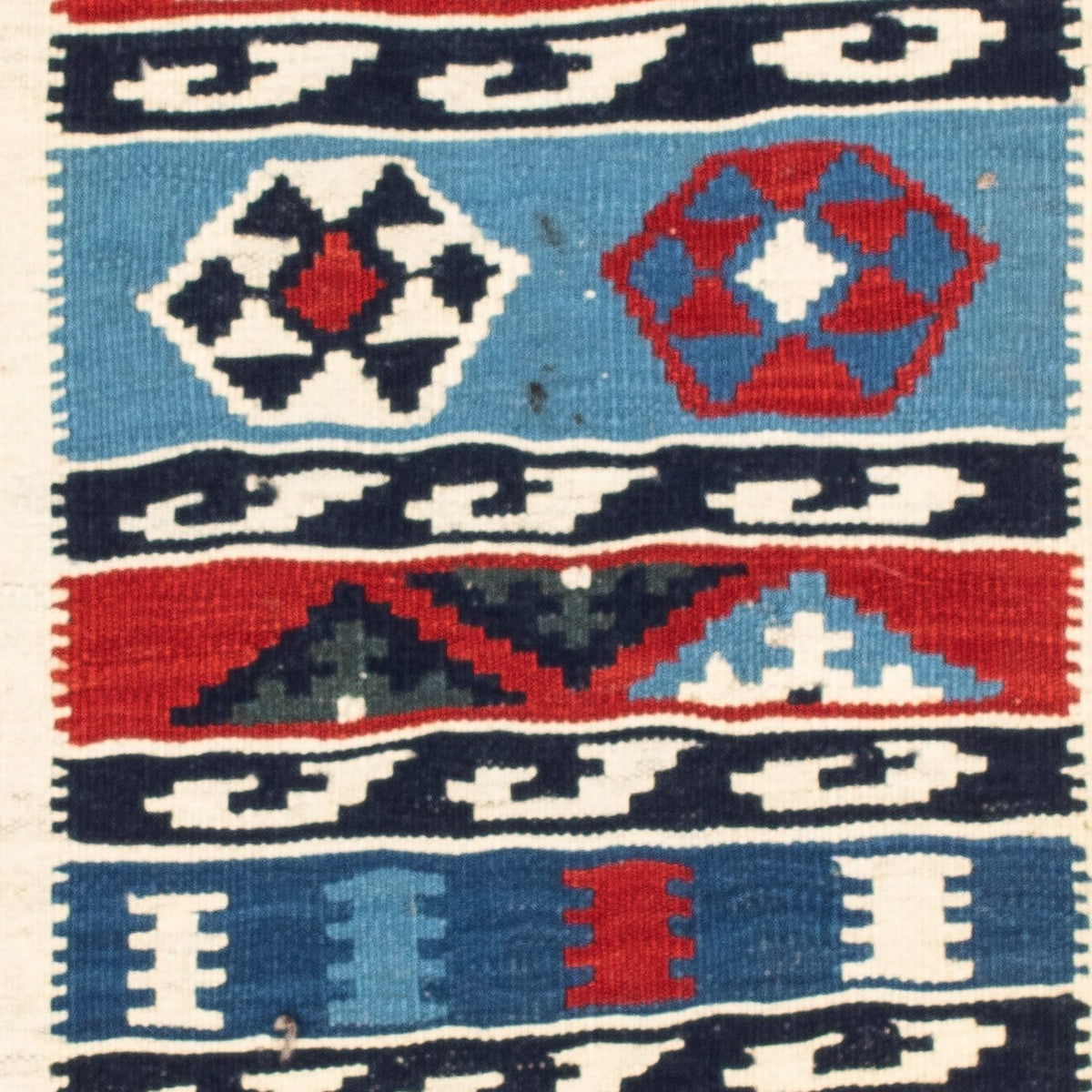 Kelim Carpet - orientalisk matta kvadrat  - 104 x 99 cm - flerfärgad