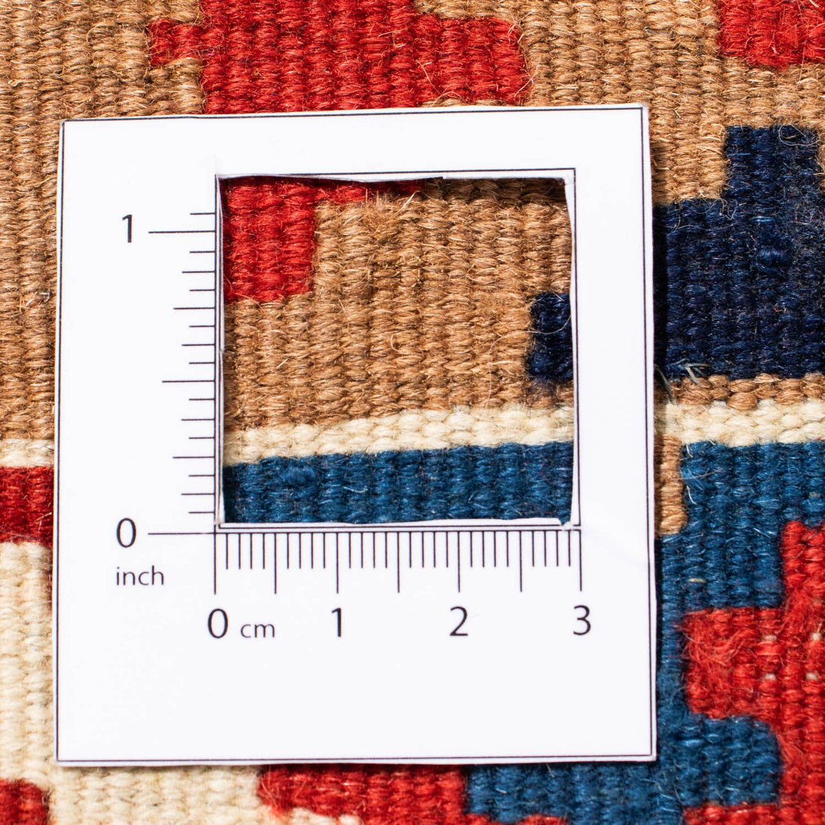 Kelim Carpet - orientalisk matta kvadrat  - 104 x 102 cm - blå