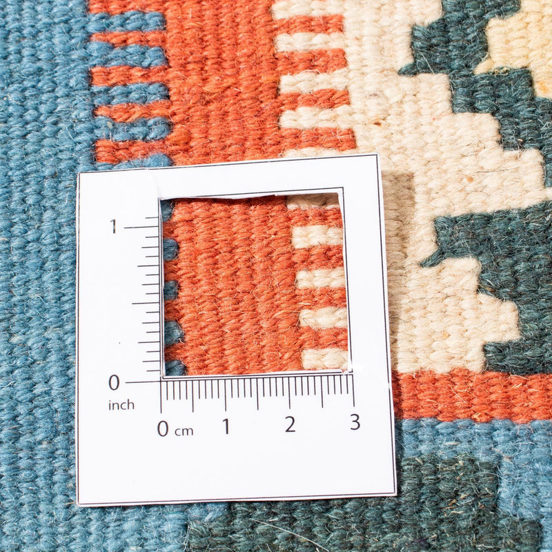 Kelim Carpet - orientalisk matta kvadrat  - 107 x 100 cm - orange