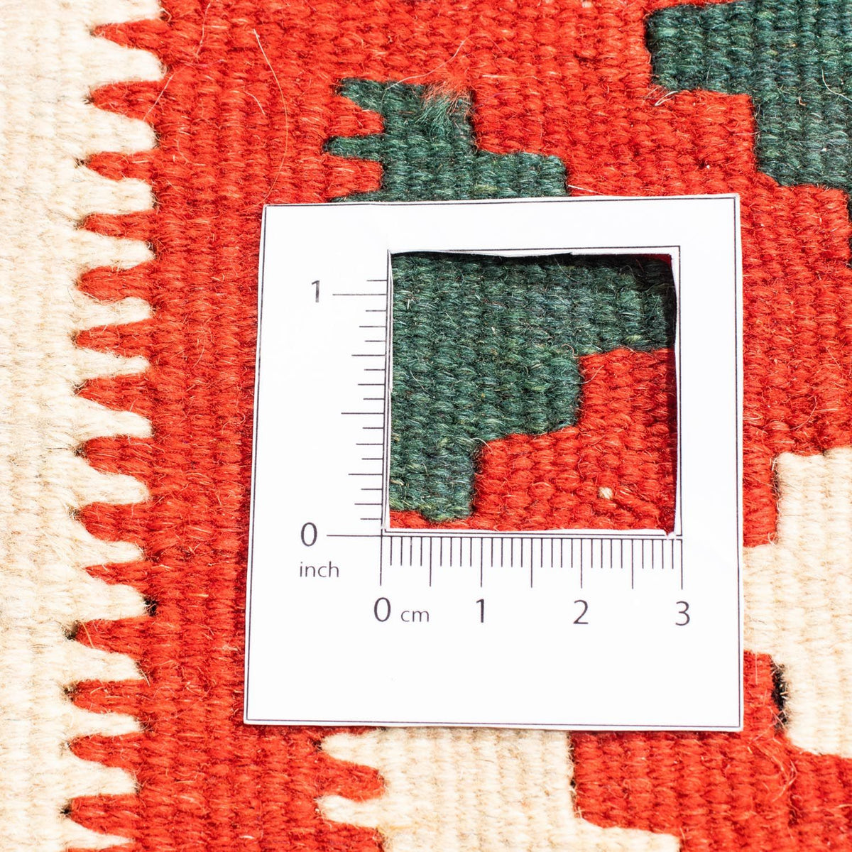 Kelim Carpet - orientalisk matta kvadrat  - 111 x 105 cm - röd