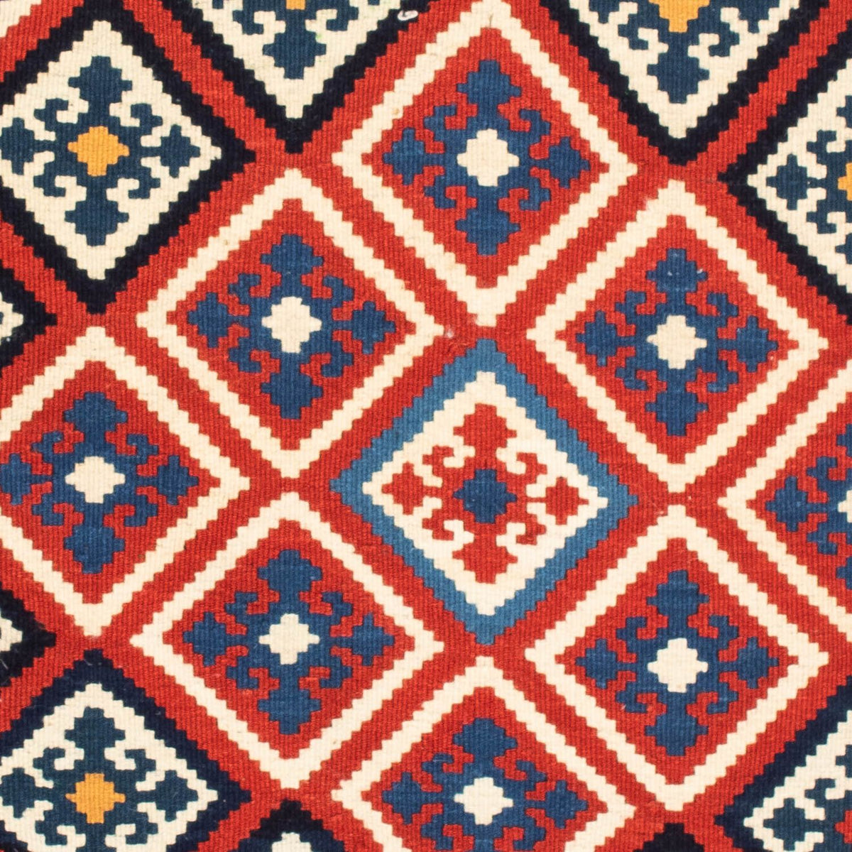 Kelim Carpet - orientalisk matta kvadrat  - 106 x 105 cm - röd