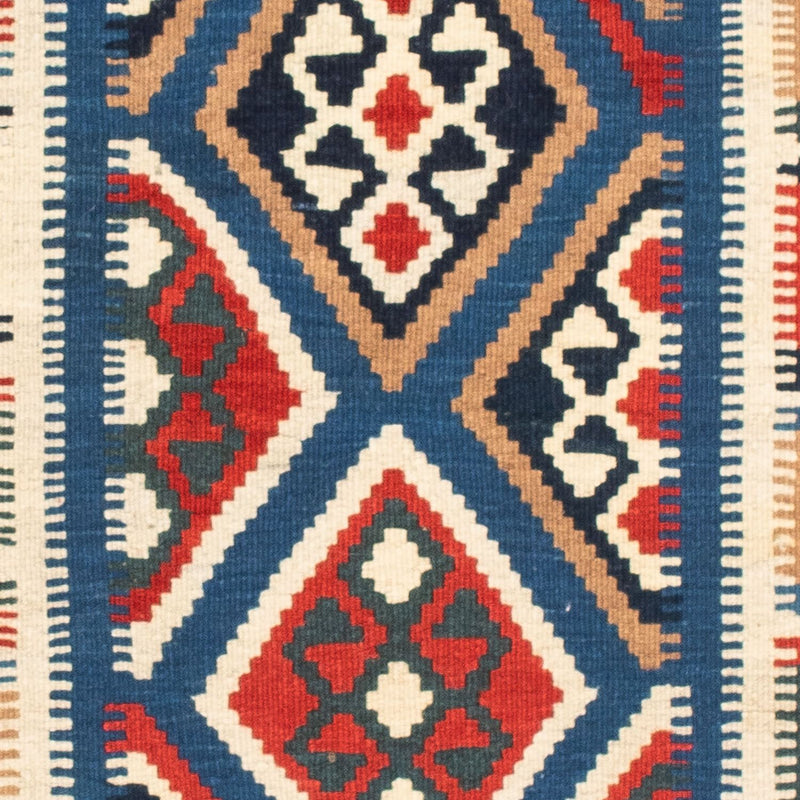 Kelim Carpet - orientalisk matta kvadrat  - 104 x 99 cm - röd