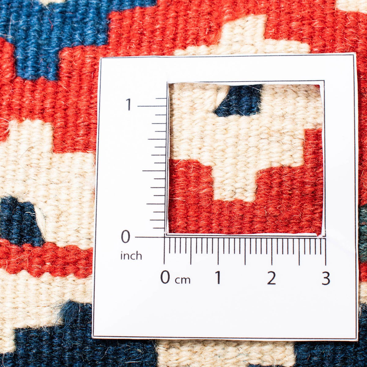 Kelim Carpet - orientalisk matta kvadrat  - 104 x 99 cm - röd