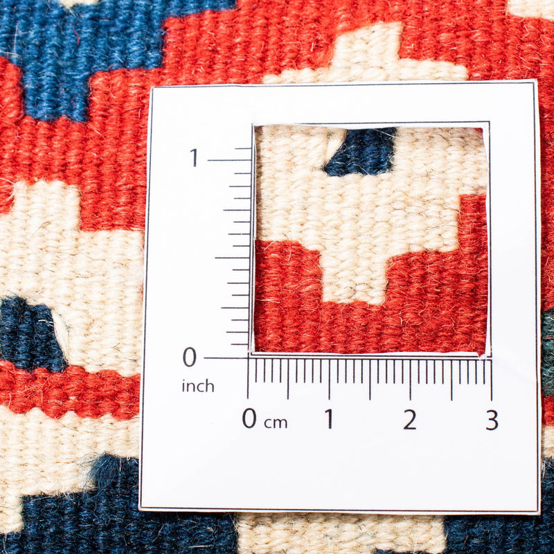 Kelim Carpet - orientalisk matta kvadrat  - 104 x 99 cm - röd