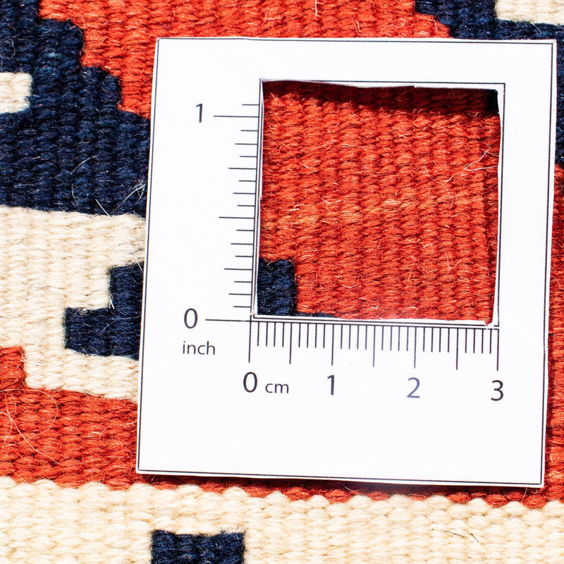 Kelim Carpet - orientalisk matta kvadrat  - 106 x 103 cm - röd