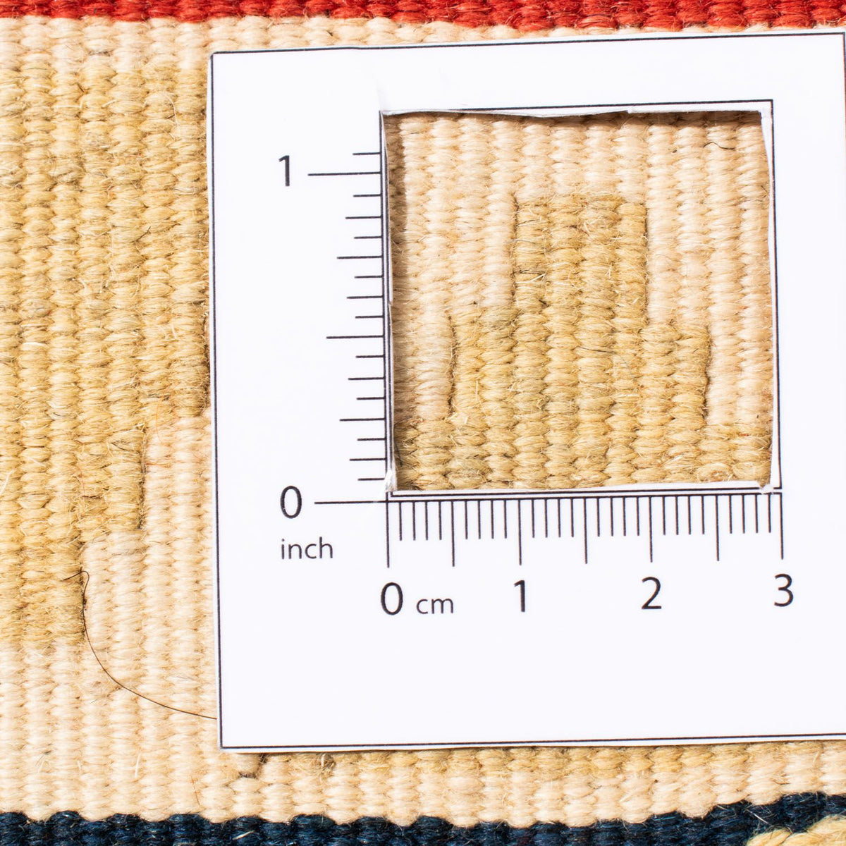 Kelim Carpet - orientalisk matta kvadrat  - 103 x 101 cm - beige