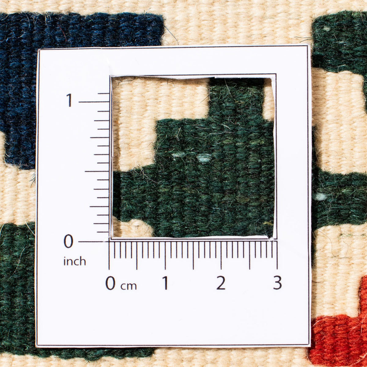 Kelim Carpet - orientalisk matta kvadrat  - 101 x 101 cm - beige