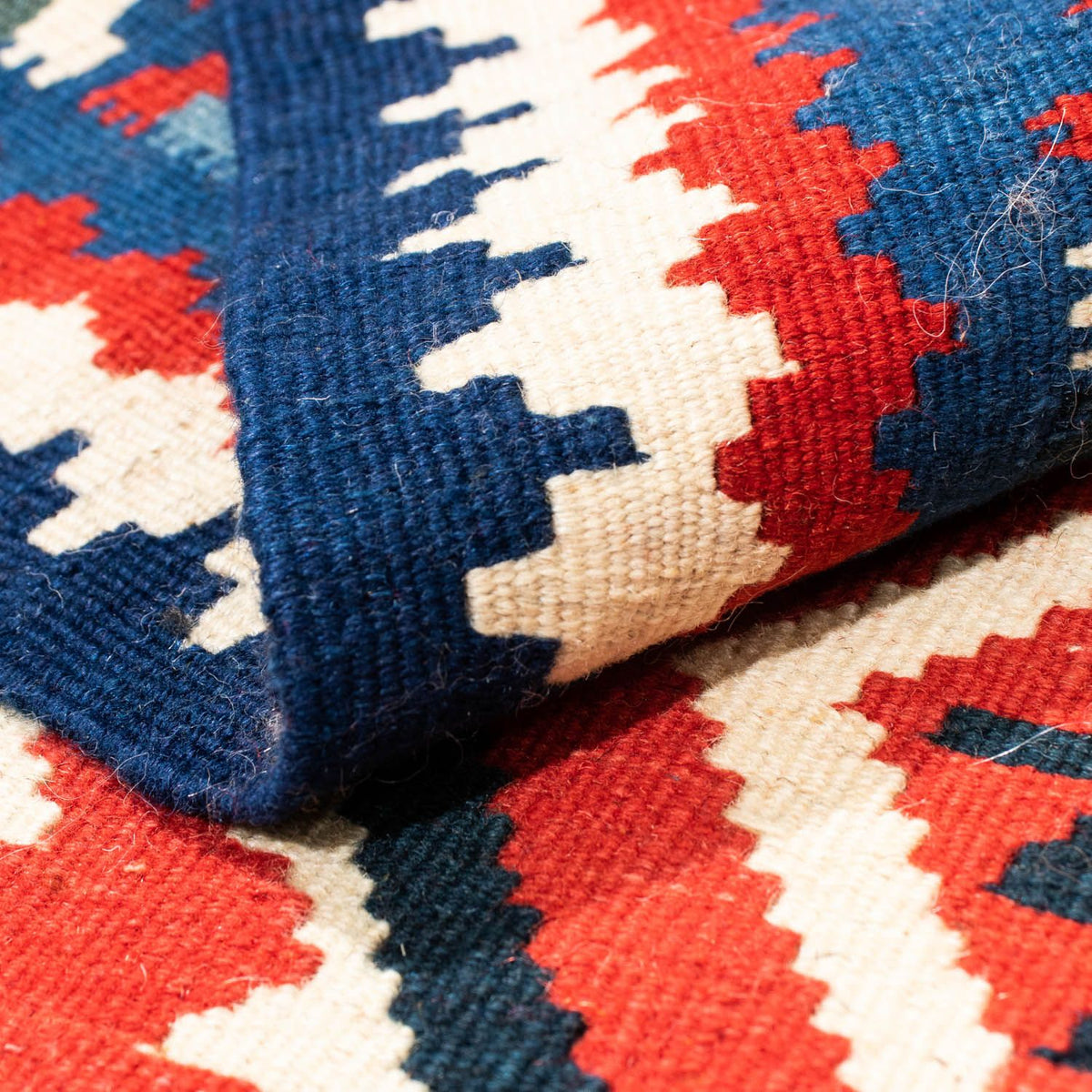 Kelim Carpet - orientalisk matta kvadrat  - 104 x 103 cm - beige