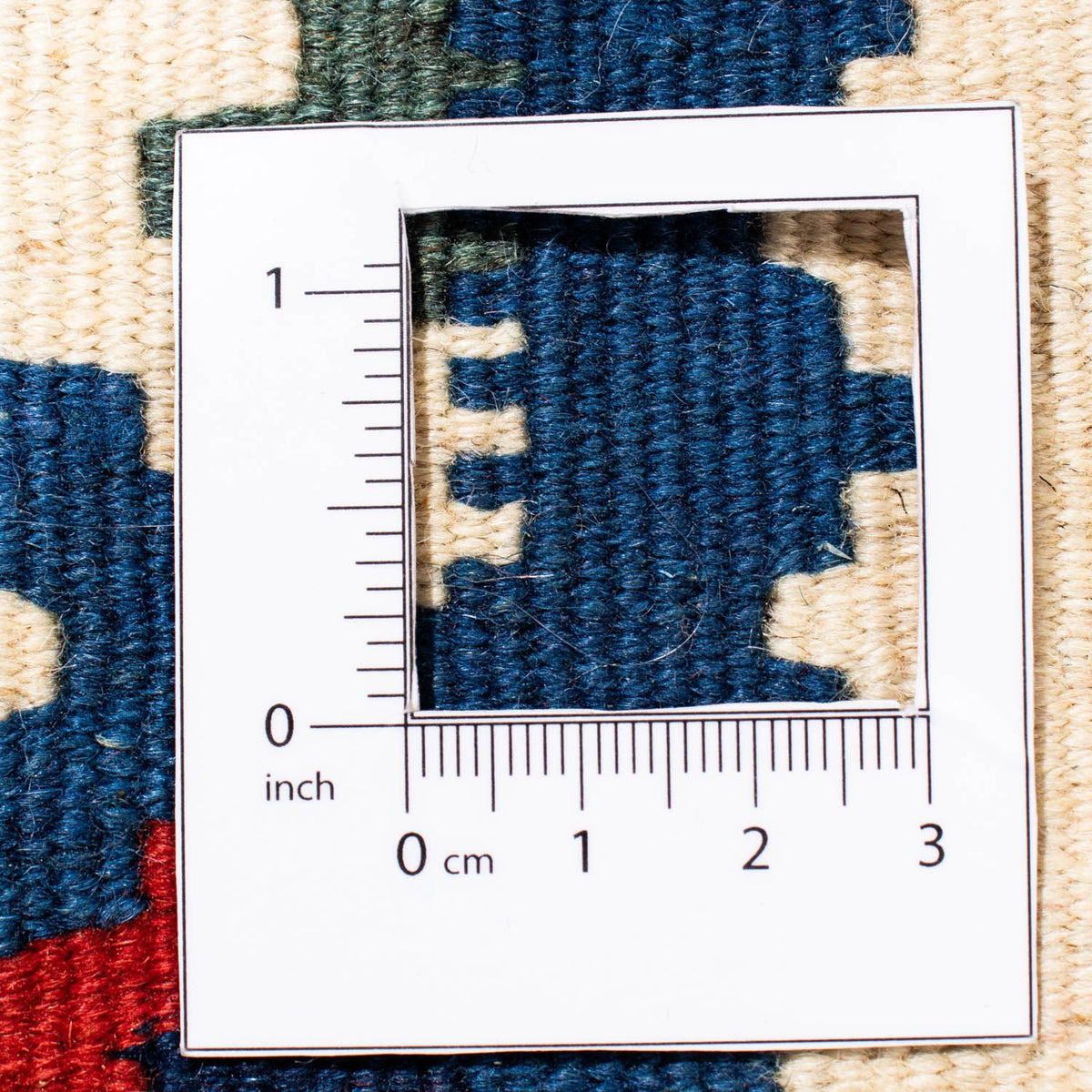 Kelim Carpet - orientalisk matta kvadrat  - 104 x 103 cm - beige