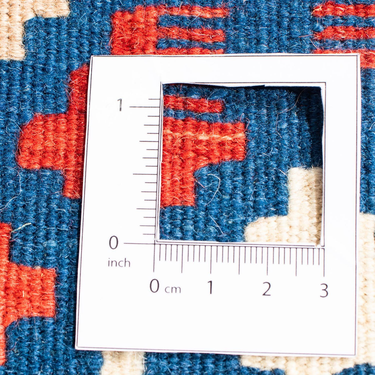 Kelim Carpet - orientalisk matta kvadrat  - 104 x 103 cm - blå