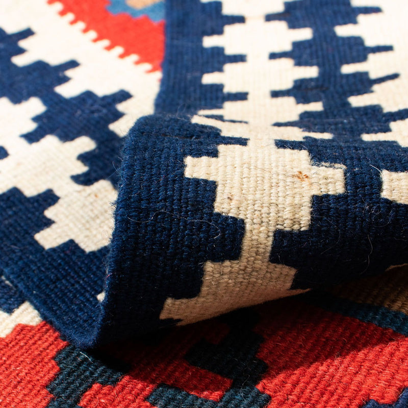 Kelim Carpet - orientalisk matta kvadrat  - 103 x 101 cm - röd