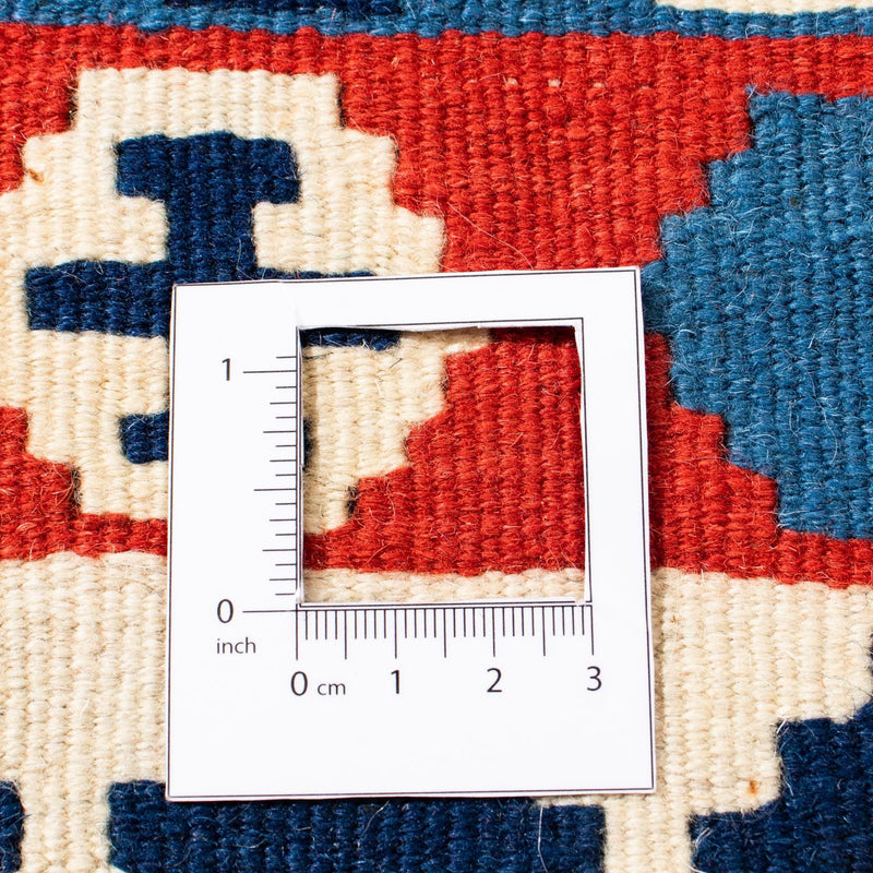 Kelim Carpet - orientalisk matta kvadrat  - 103 x 101 cm - röd