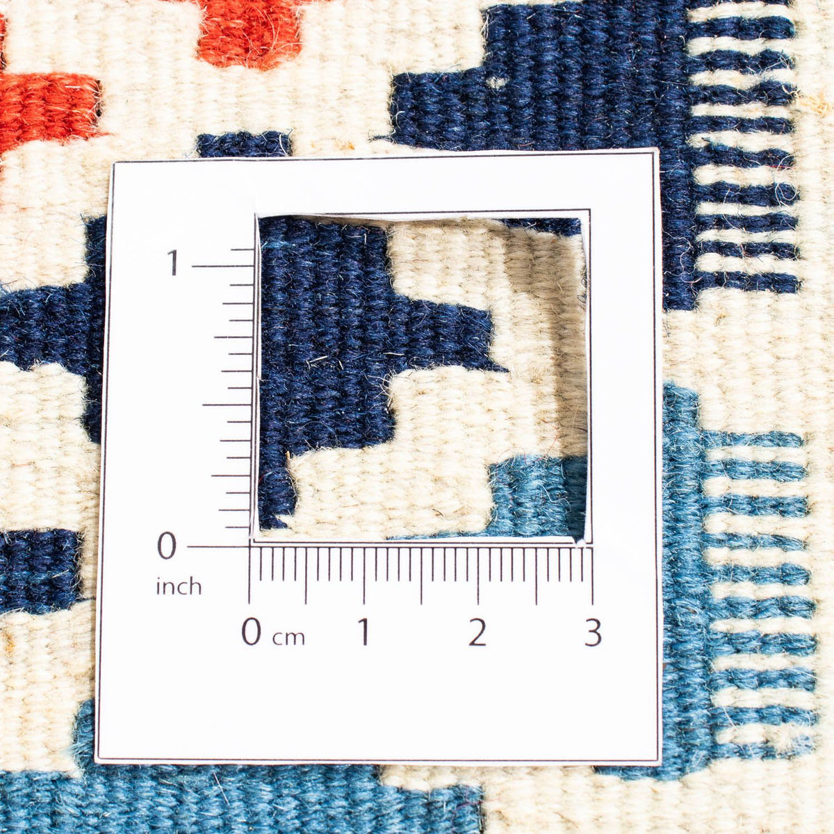 Kelim Carpet - orientalisk matta kvadrat  - 105 x 100 cm - beige