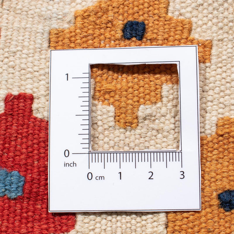 Runner Kelim Carpet - orientalisk matta - 297 x 149 cm - mörkröd