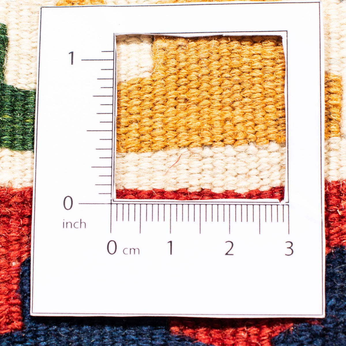 Kelim Carpet - orientalisk matta kvadrat  - 96 x 95 cm - mörkröd