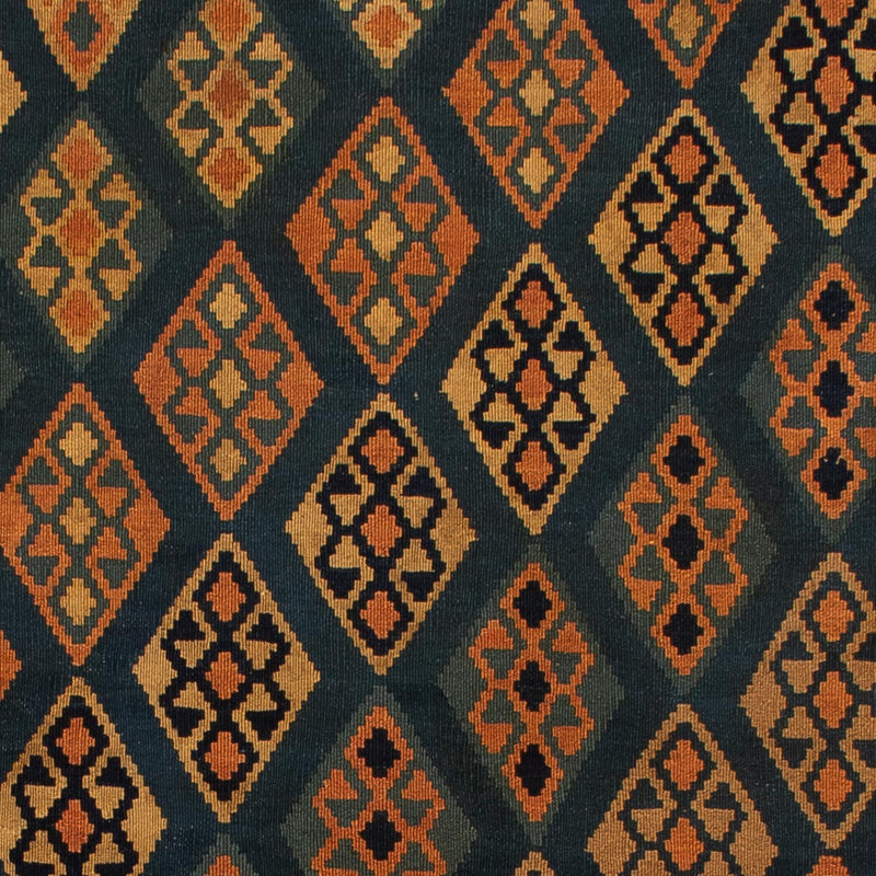 Kelim Carpet - orientalisk matta - 195 x 157 cm - mörkblå