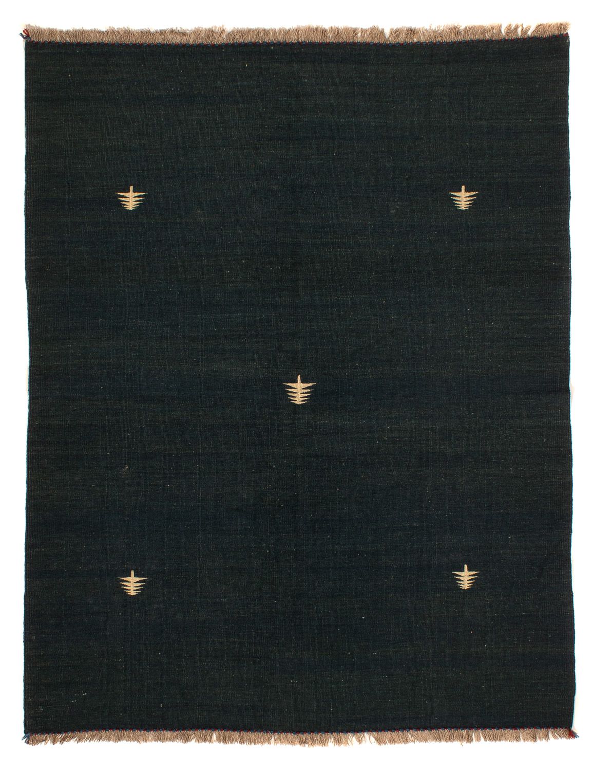 Kelim Carpet - orientalisk matta - 200 x 150 cm - mörkblå