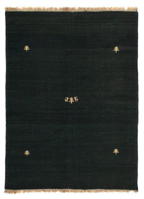 Kelim Carpet - orientalisk matta - 200 x 150 cm - mörkblå