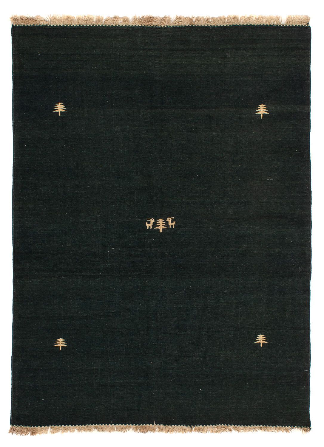 Kelim Carpet - orientalisk matta - 200 x 150 cm - mörkblå