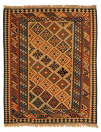 Kelim Carpet - orientalisk matta - 185 x 152 cm - ljusbrun