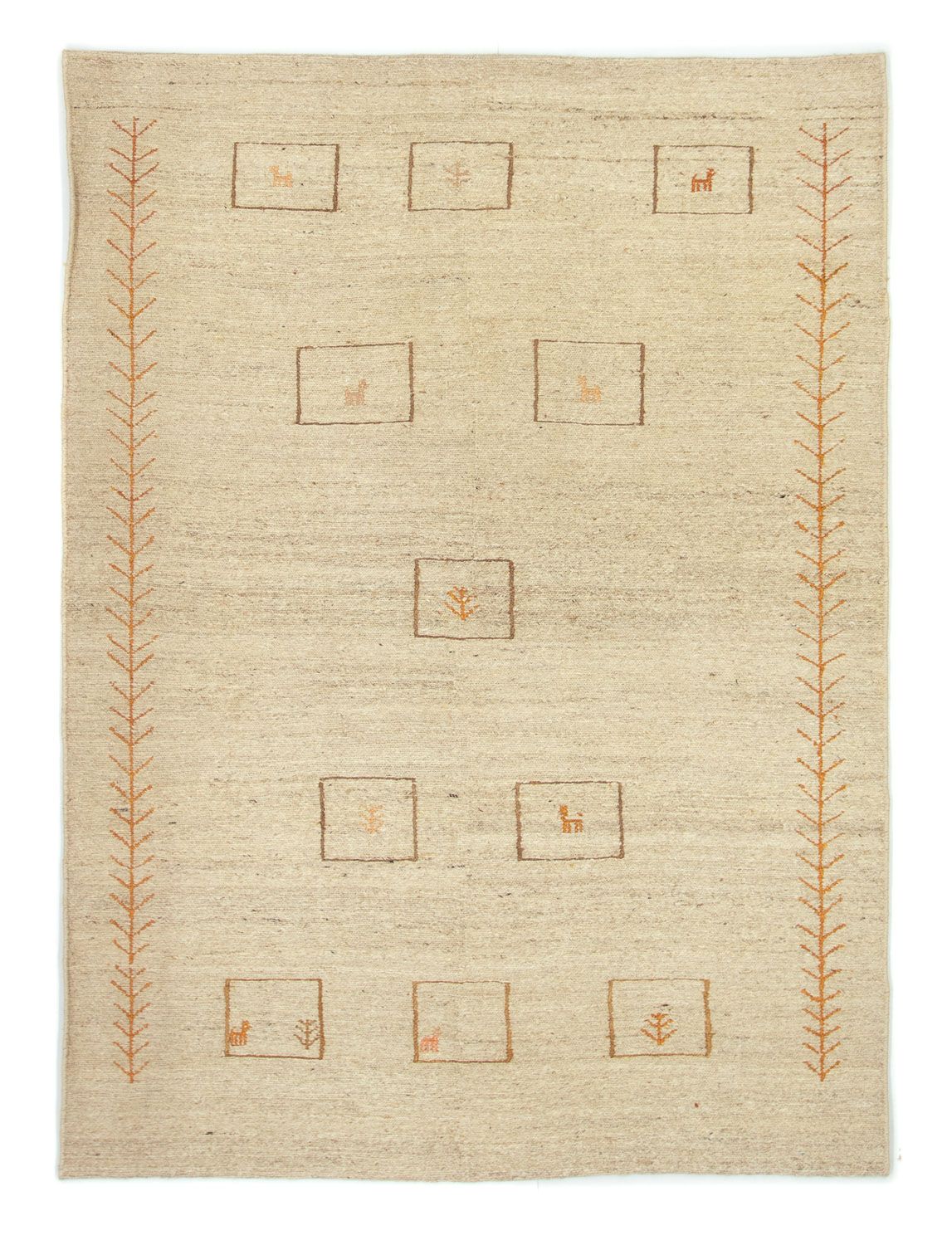 Gabbeh-matta - persisk - 188 x 139 cm - beige