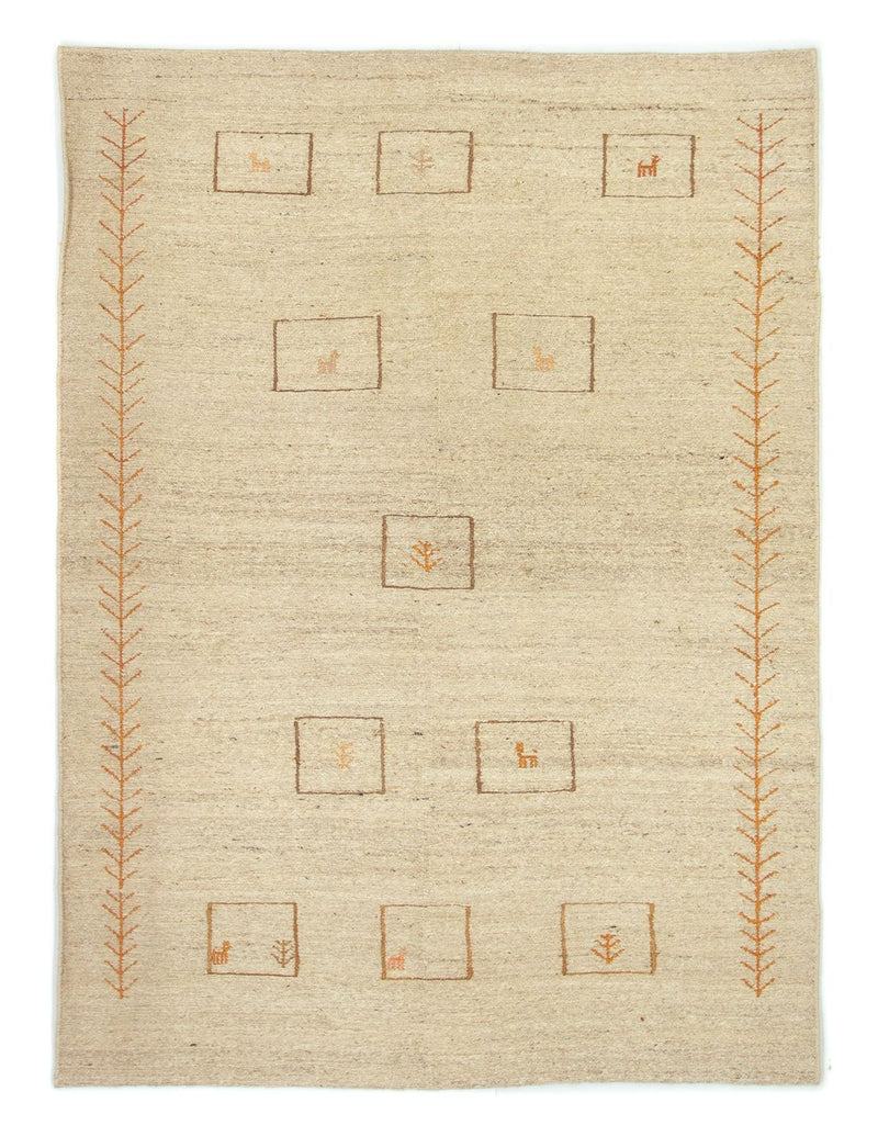Gabbeh-matta - persisk - 188 x 139 cm - beige