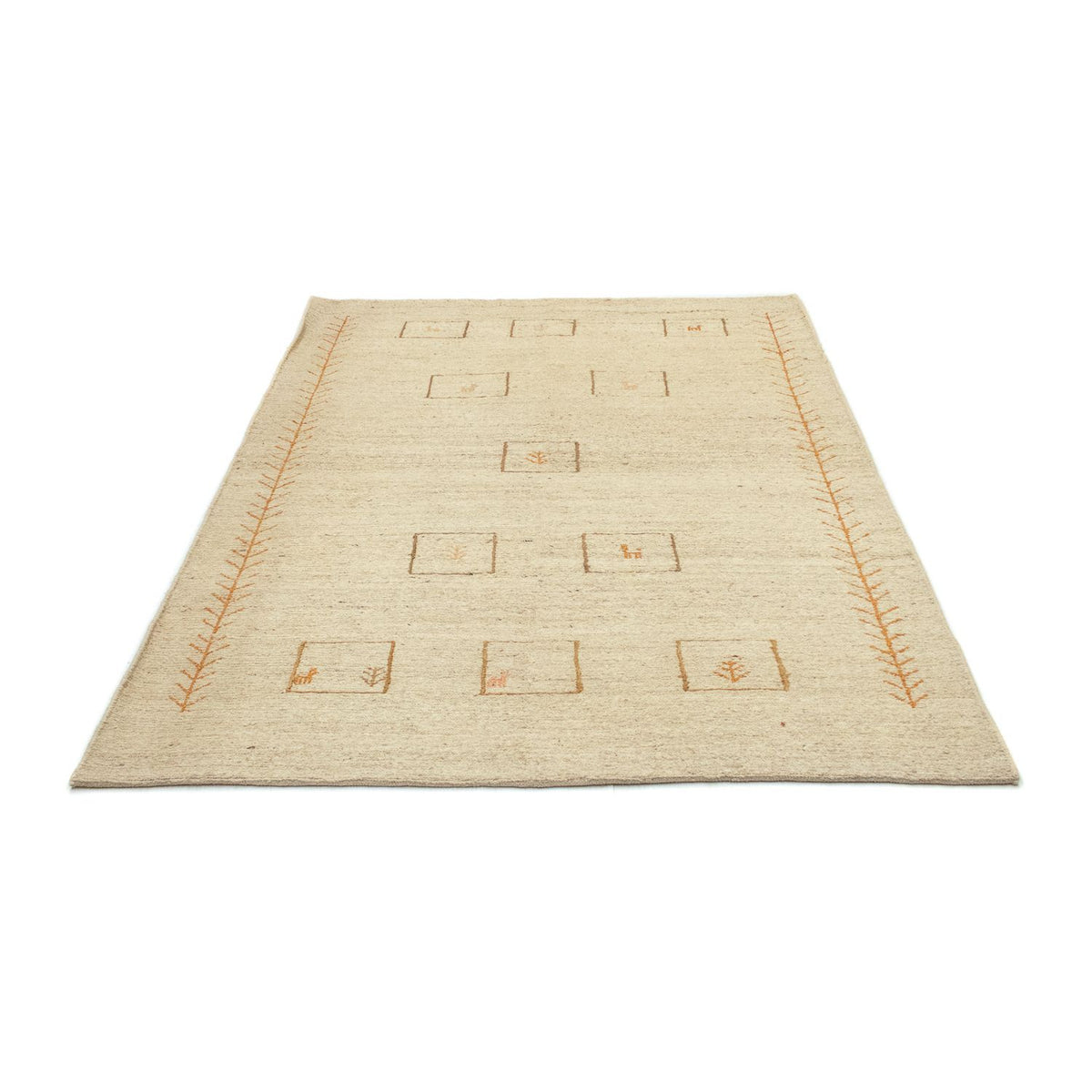 Gabbeh-matta - persisk - 188 x 139 cm - beige