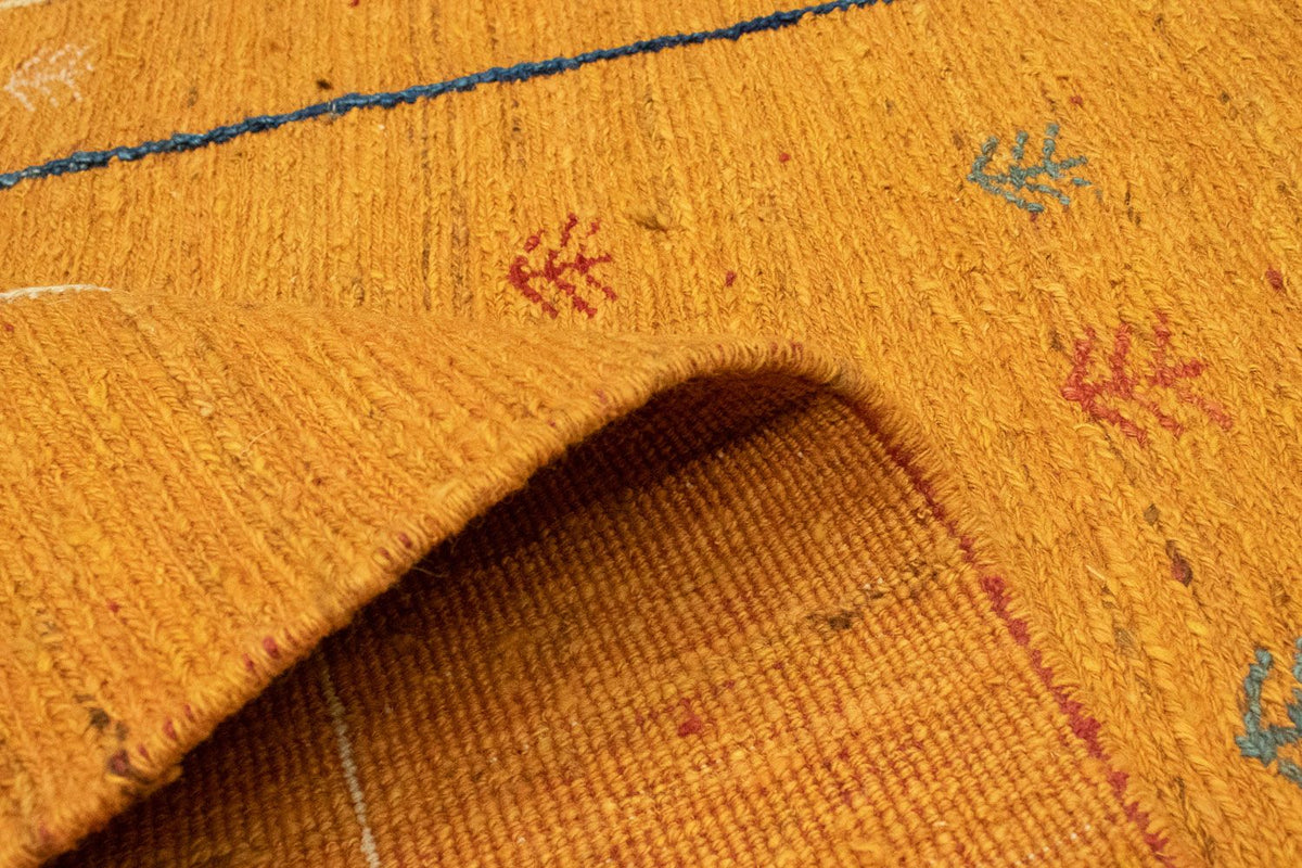 Gabbeh-matta - persisk - 188 x 123 cm - guld