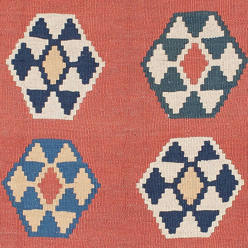 Kelim Carpet - orientalisk matta - 191 x 122 cm - mörkblå