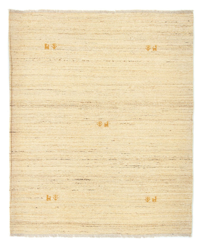 Gabbeh-matta - persisk - 192 x 156 cm - beige