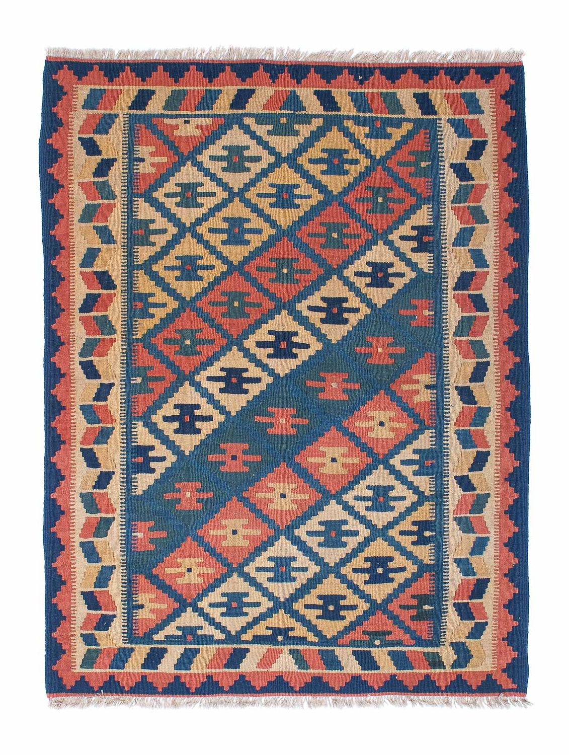 Kelim Carpet - orientalisk matta - 170 x 128 cm - flerfärgad