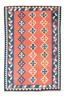 Kelim Carpet - orientalisk matta - 193 x 135 cm - orange