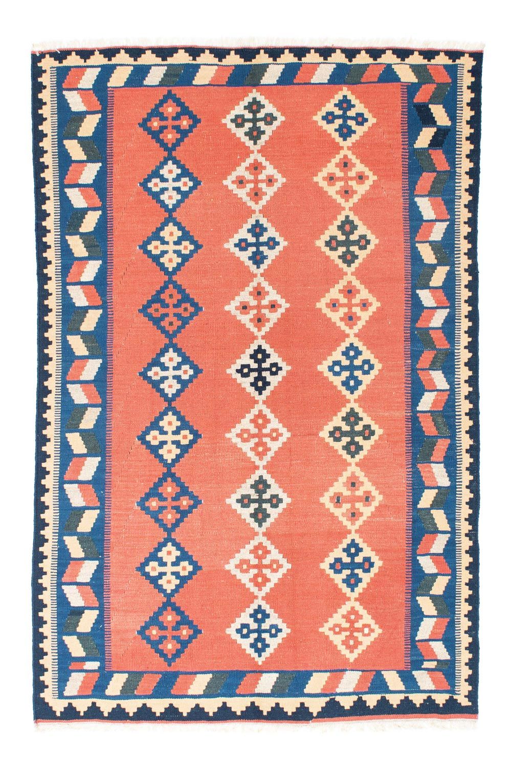 Kelim Carpet - orientalisk matta - 193 x 135 cm - orange