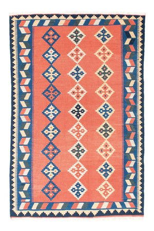 Kelim Carpet - orientalisk matta - 193 x 135 cm - orange