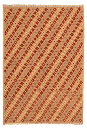 Kelim Carpet - orientalisk matta - 214 x 158 cm - ljusbrun