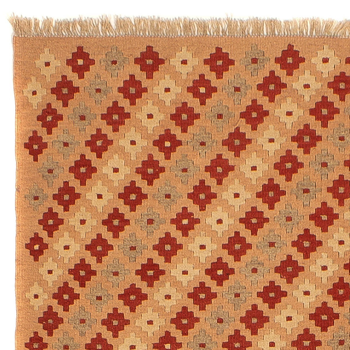 Kelim Carpet - orientalisk matta - 214 x 158 cm - ljusbrun
