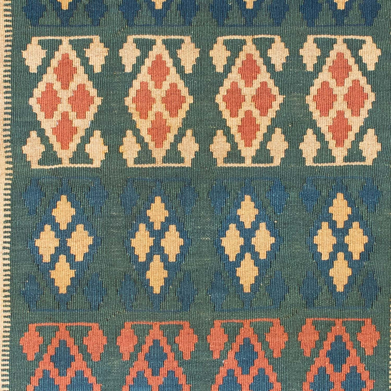 Kelim Carpet - orientalisk matta - 198 x 121 cm - blå