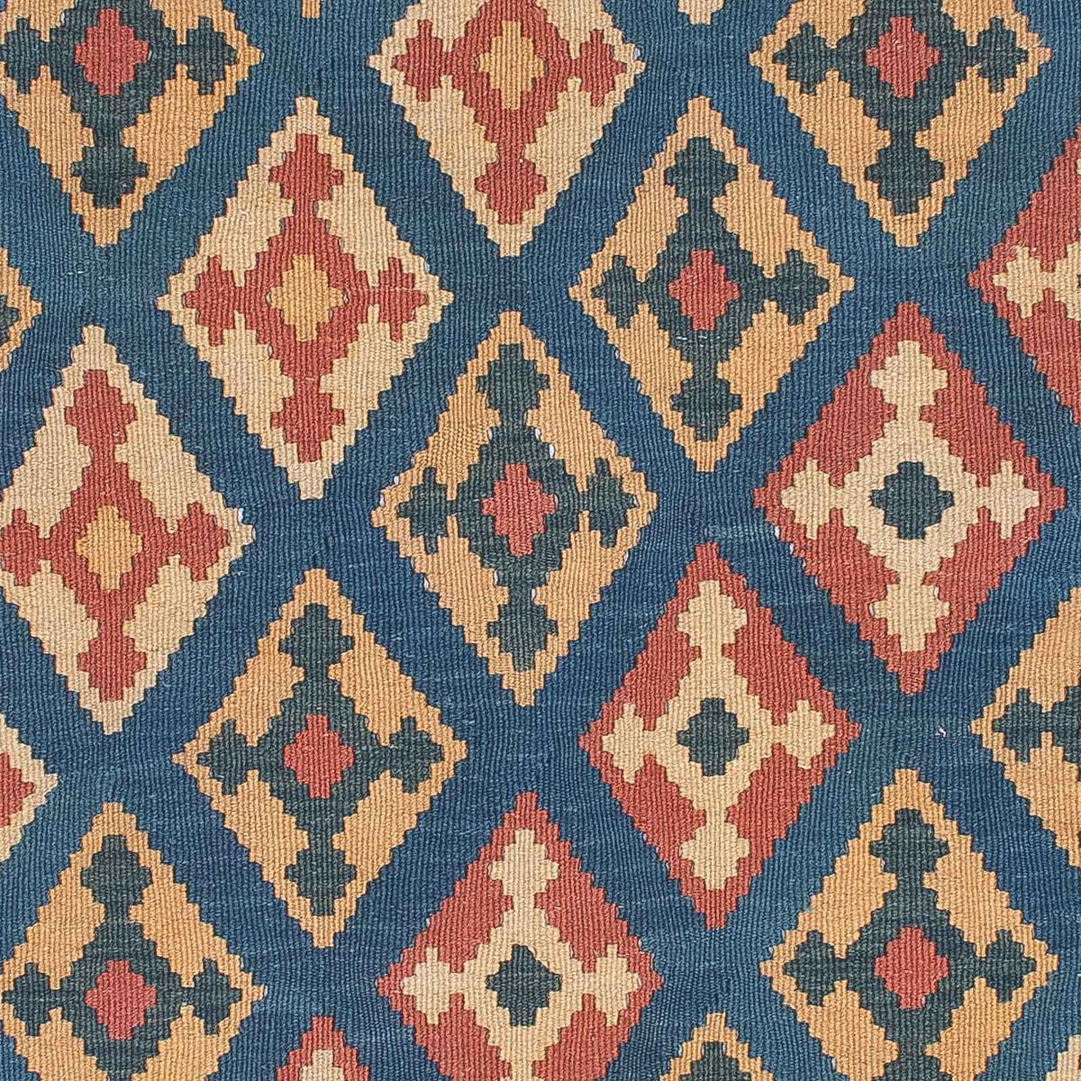 Kelim Carpet - orientalisk matta - 193 x 124 cm - blå