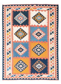 Kelim Carpet - orientalisk matta - 200 x 159 cm - blå