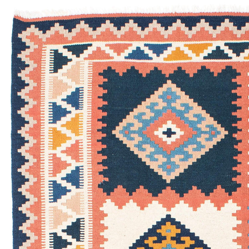 Kelim Carpet - orientalisk matta - 200 x 159 cm - blå