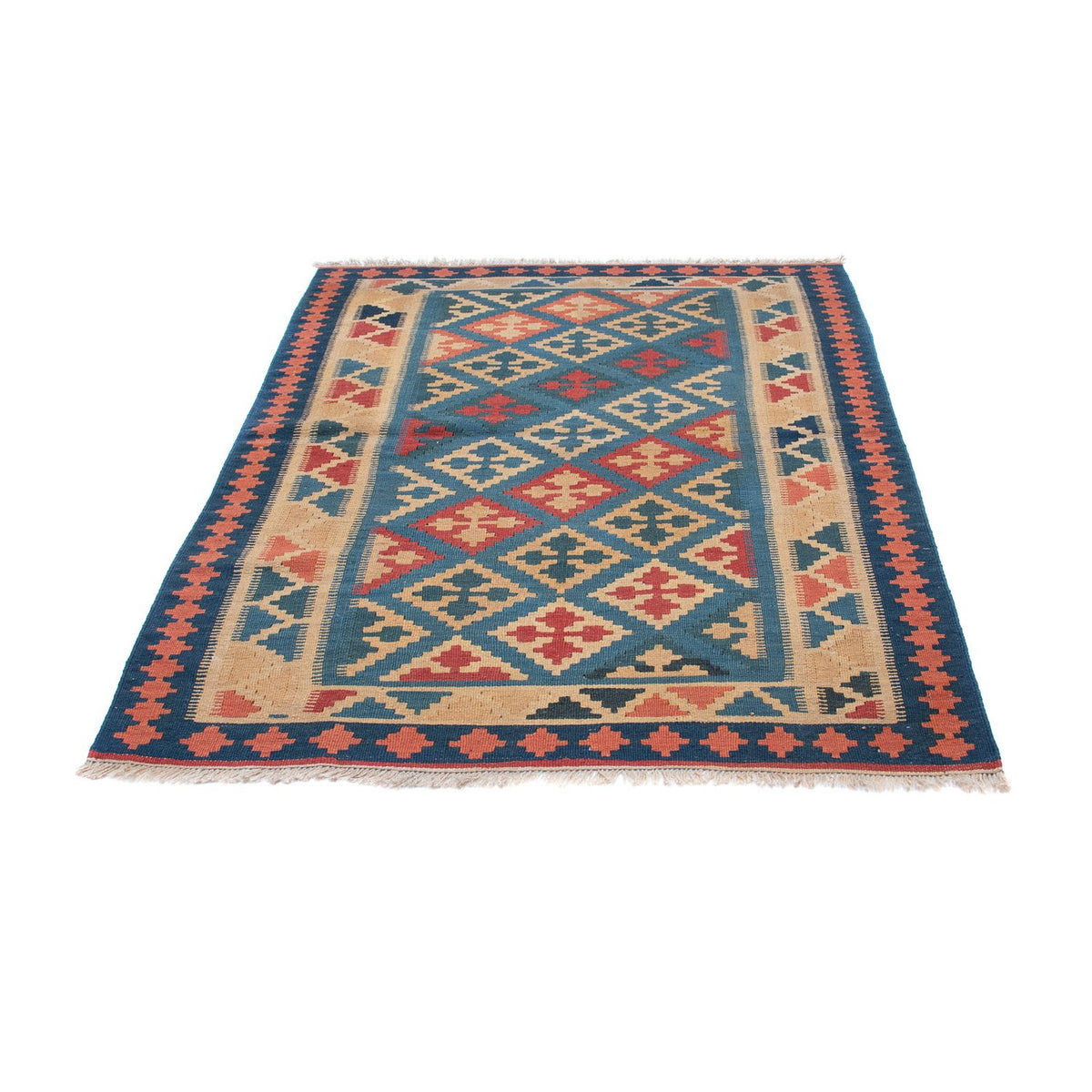 Kelim Carpet - orientalisk matta - 168 x 118 cm - blå